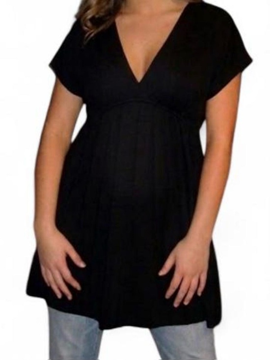 Mossimo Supply Co. Dresses & Skirts - Vintage Mossimo Black Babydoll V-Neck Flowy mini Dress XS